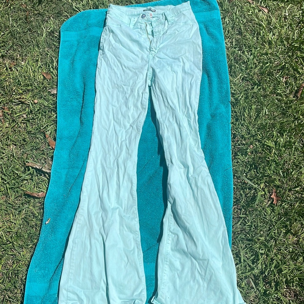Teal bell bottom fashion nova pants
